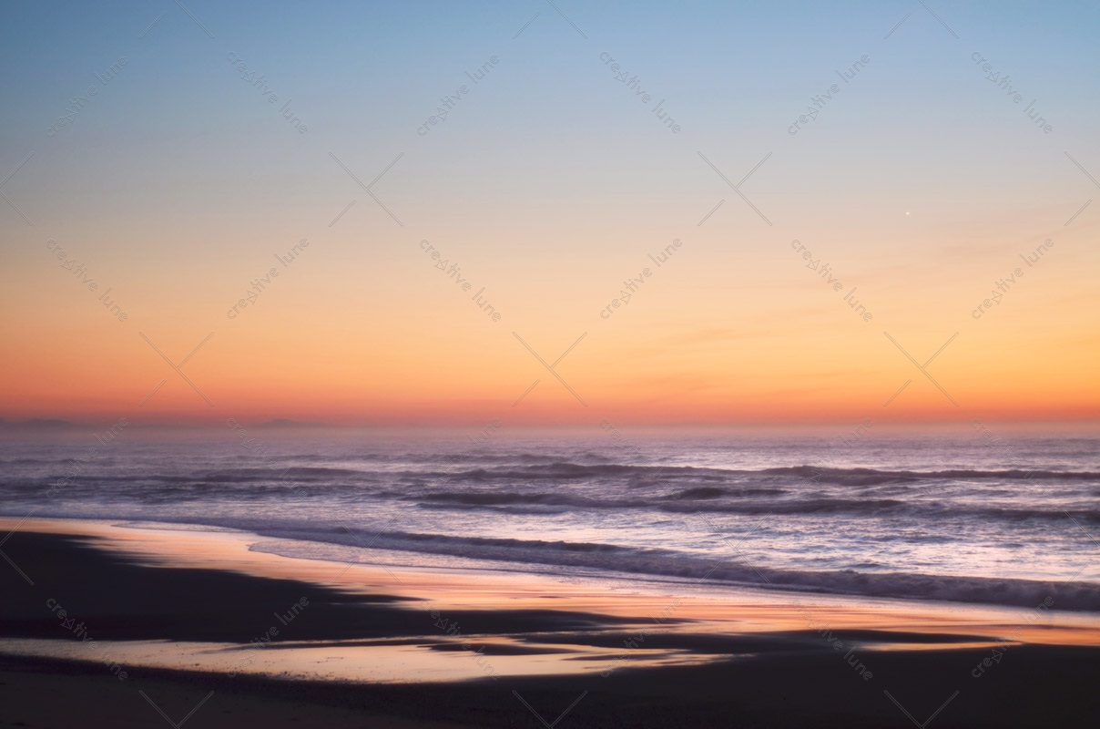 Coucher de soleil sur l'océan - photo Landes à télécharger • Creative Lune