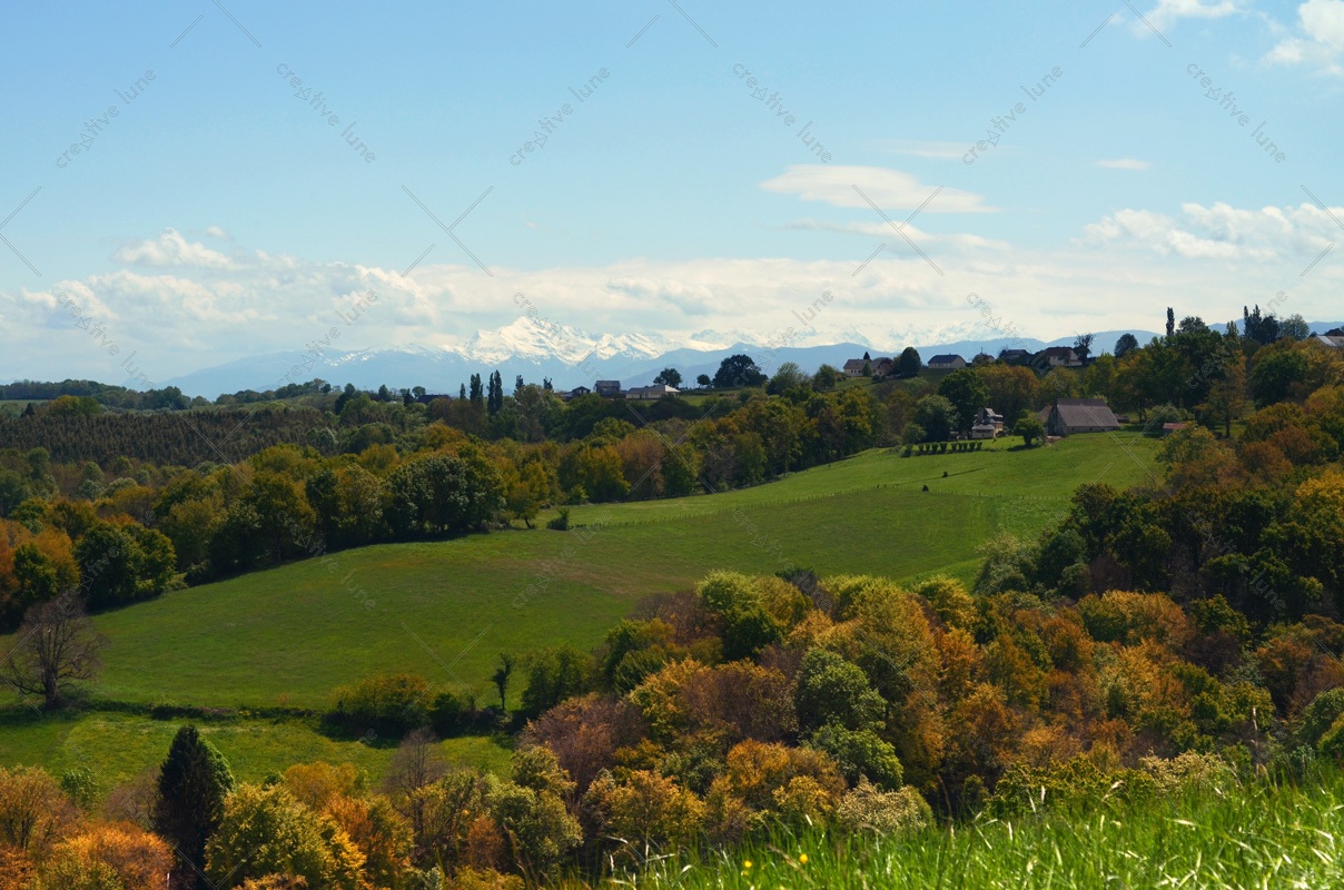 Montagne en automne, format Paysage, photographie haute résolution libre de droits à télécharger pour identité visuelle, communication et décoration. Nature