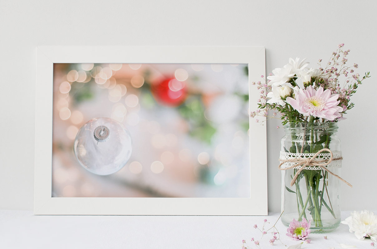 Boule blanche et décor de Noël – Image 2