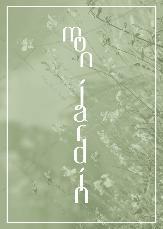 Mon jardin - affiche à télécharger et à imprimer d'inspiration florale • Creative Lune