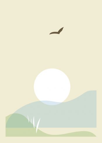 Entre terre et mer - carte illustration nature à télécharger • Creative Lune