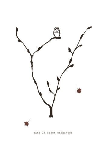 Chouette - carte postale Nature à imprimer • Creative Lune