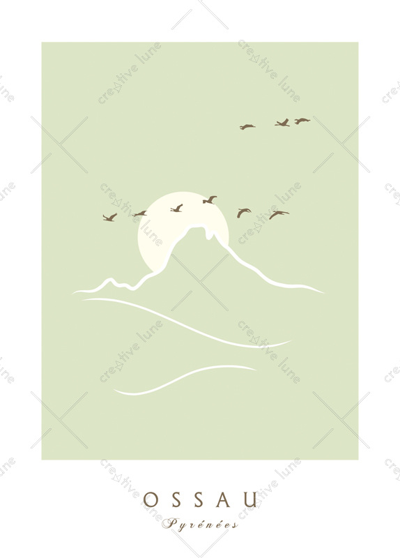 Ossau - carte postale Pyrénées à imprimer • Creative Lune