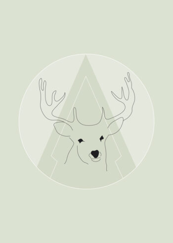 Cerf - affiche scandinave à imprimer • Creative Lune