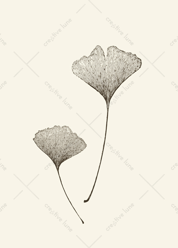 Creative Lune • carte Ginkgo à imprimer