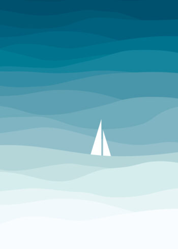 La mer - carte épurée & poétique à imprimer • Creative Lune