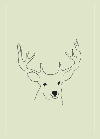 Cerf - carte illustrée à imprimer • Creative Lune