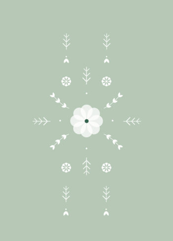 Hiver scandinave - carte florale à imprimer • Creative Lune